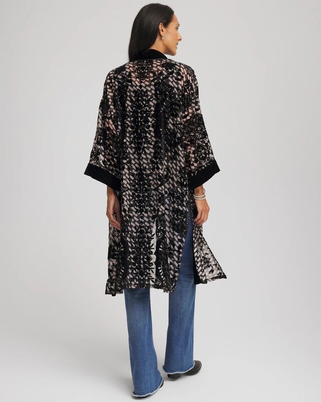 Art Deco Burnout Kimono - image 3